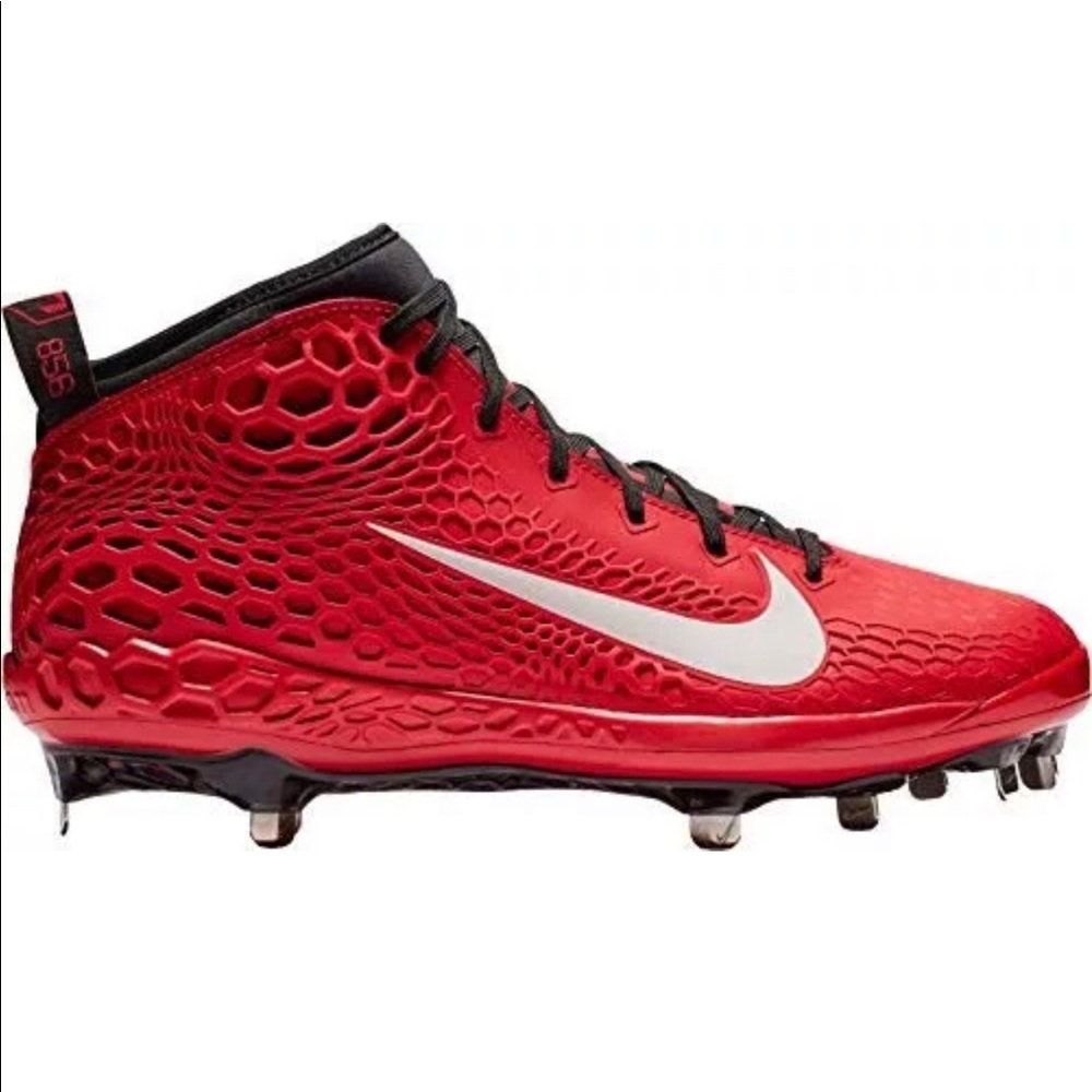 Nike Force Zoom Trout 5 Baseball Cleats Red Metal - Picture 1 of 6